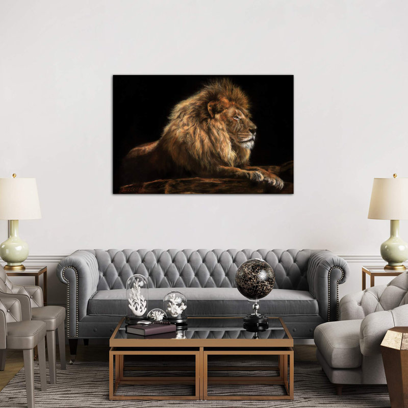 Golden Lion by David Stribbling - Wrapped Canvas Print, 152.5 cm H x 101.5 cm W