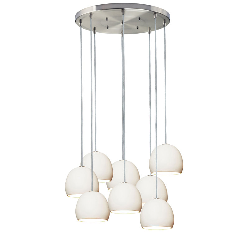 Clay 8 - Light Chandelier, 48" H x 18" W x 18" D
