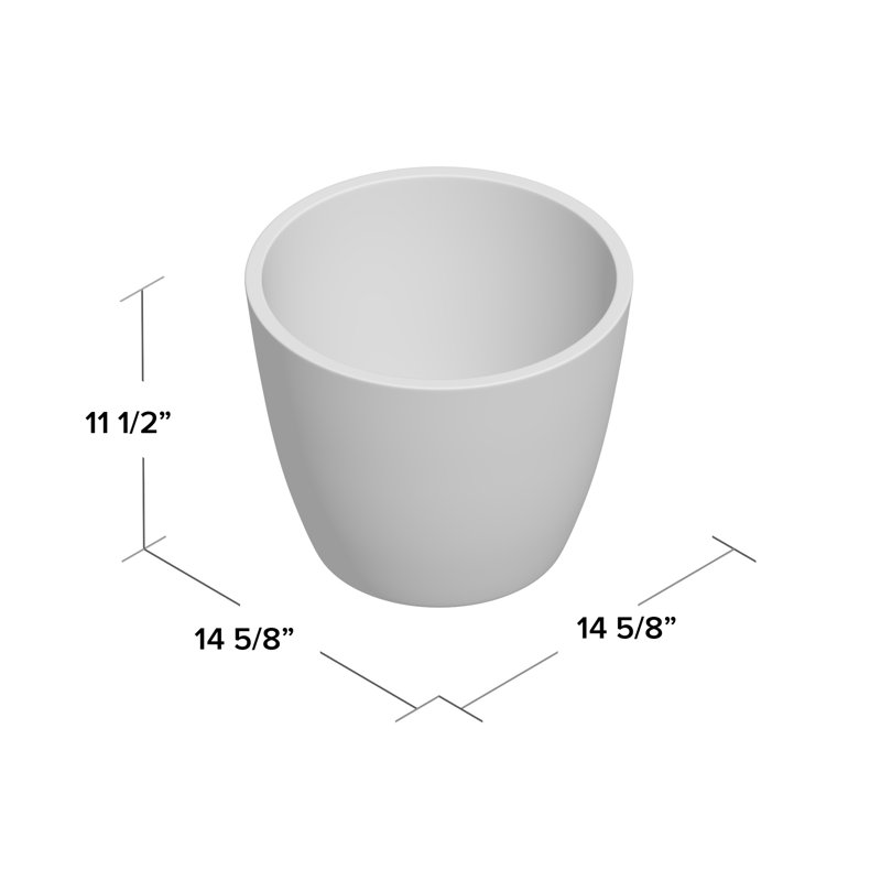 Ensemble de pots à fleurs en tibétain Tahmina, Chocolat, H 11,5 po x l 14,6 po x P 14,6 po, 1