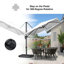 Parasol en porte-à-faux carré en aluminium avec base et rotation à 360 degrés Murren-481167992-481167993