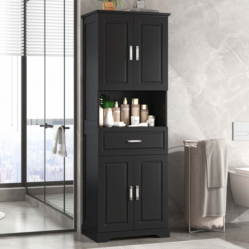 Armoire de salle de bain haute avec quatre portes