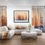 «Open Window to Snowy Sunset», reproduction d'impression sur toile tendue-26685095-63677436