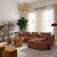 Gainsborough Sedona Red Textured Fabric 4-Piece Modular Sectional-244158633-244158632-244162276