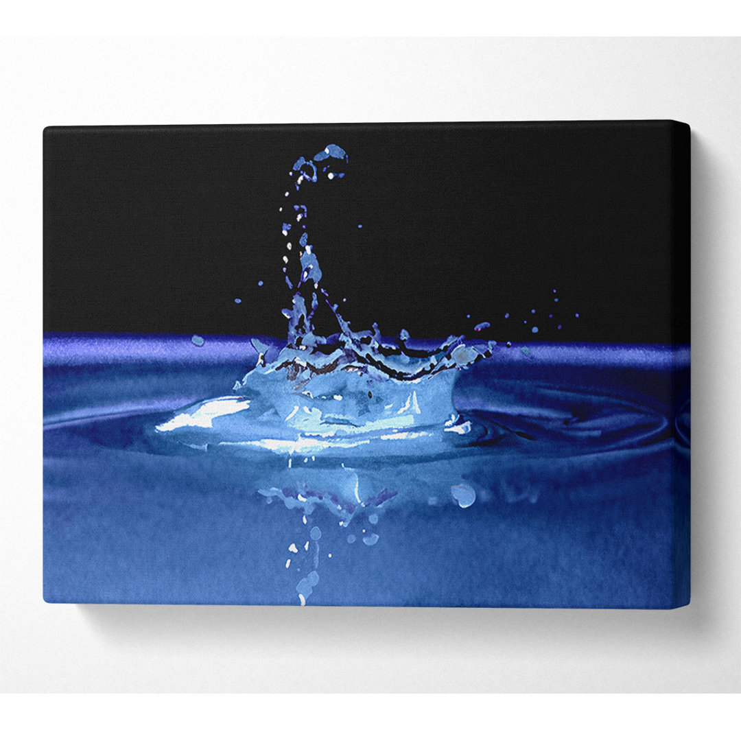 Water Splash Delight Blue - Kunstdrucke auf Leinwand - Wrapped Canvas