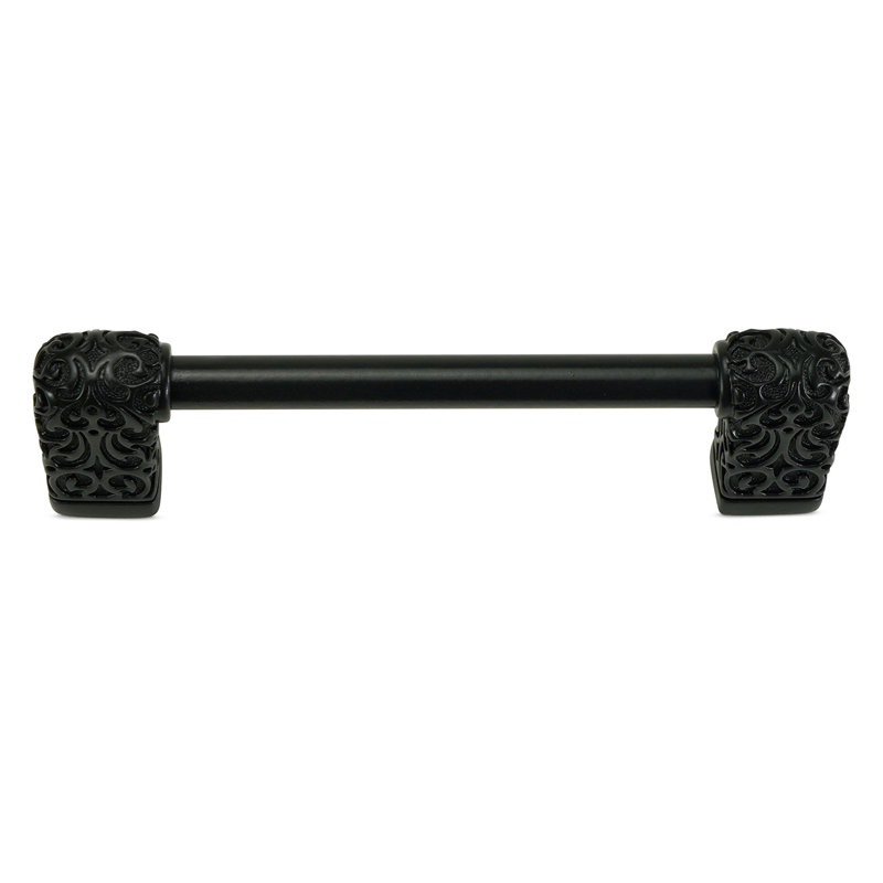 Via Veneto 6" c.c. pull; Soft, 4", Matte Black