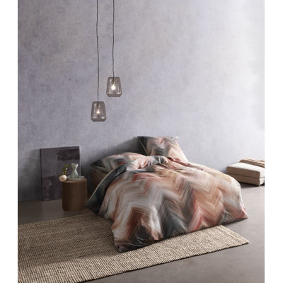Multi-Coloured Sateen Reversible Duvet Cover Set