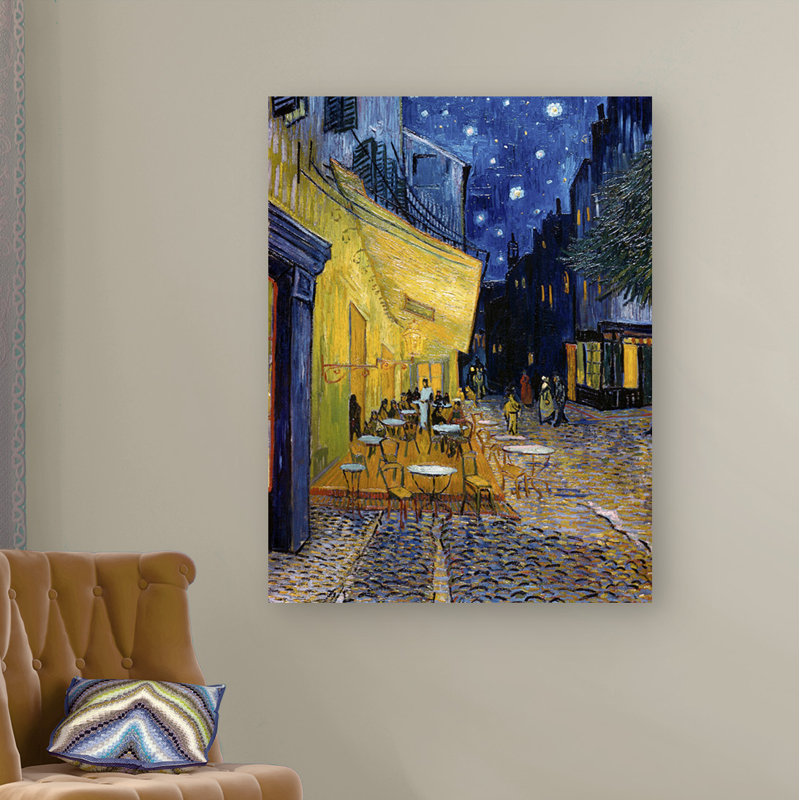 Cafe Terrace At Night by Vincent Van Gogh - Wrapped Canvas Print, 100cm H x 70cm W x 4cm D