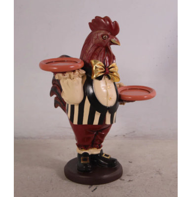 Karelly Small Rooster Butler Statue
