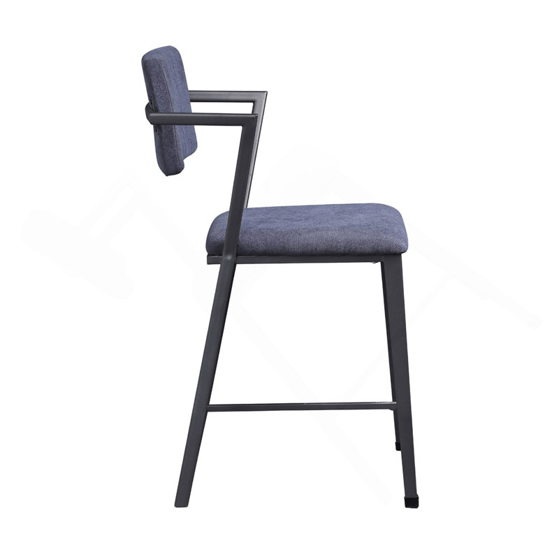 Ensemble de 2 chaises à hauteur de comptoir avec structure en métal, bronze industriel