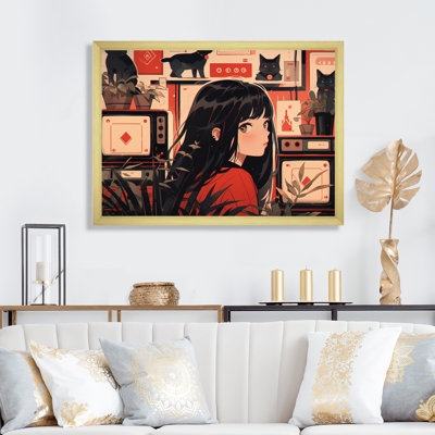 Personnage féminin d'anime III sur toile