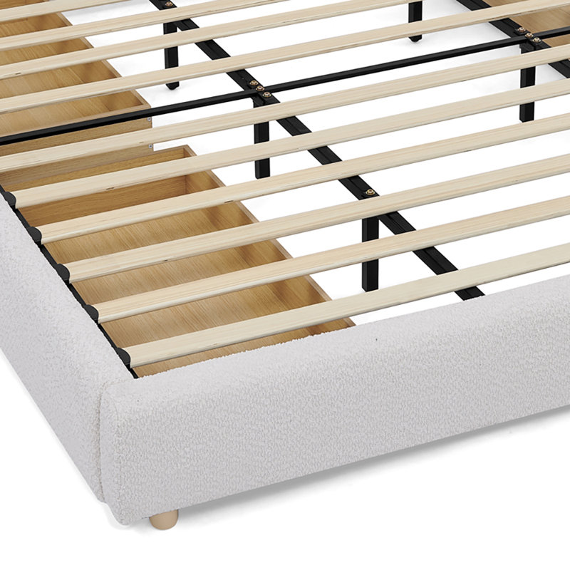 Structure de lit King, Beige