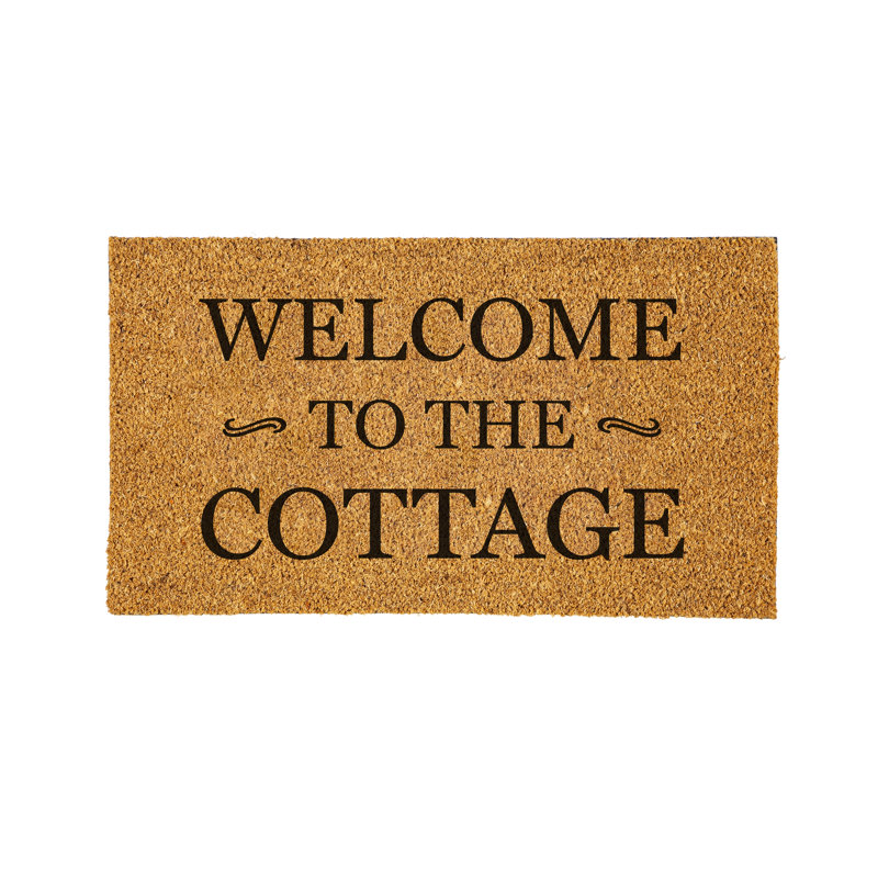 Tapis de porte extérieur antidérapant Welcome to the Cottage 16 po x 28 po