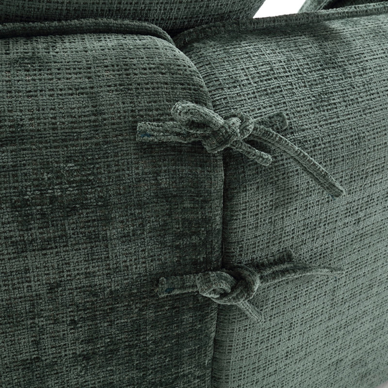 Canapé modulaire en U Sophira, Chenille verte