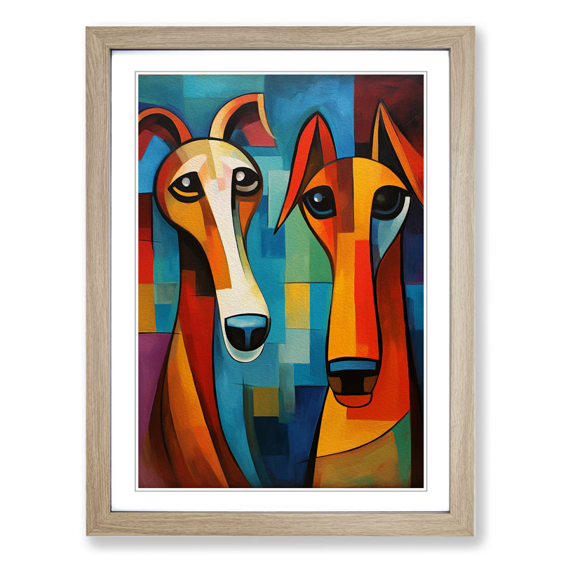 Greyhound Cubism No.2 - Framed Print