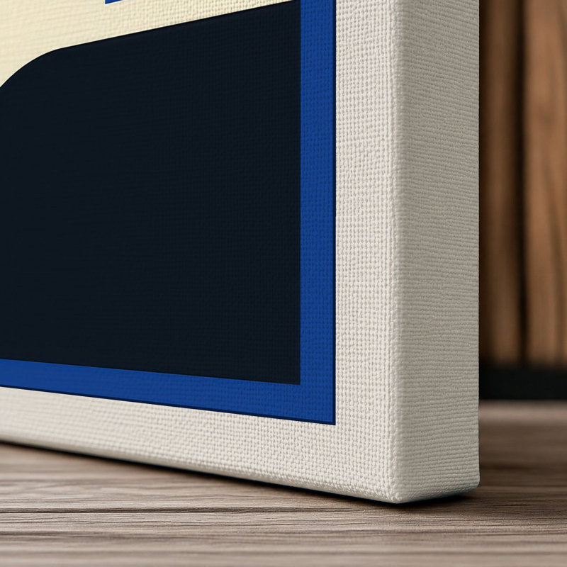 Geometric Tension Minimalist - Wrapped Canvas, 24x16 - 61.0 x 40.6 cm, Cream Border