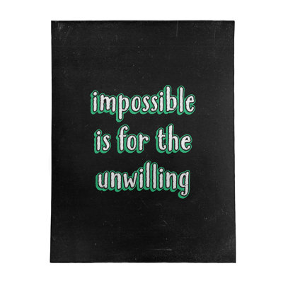 Tapis en poly-chenille style tableau noir impossible
