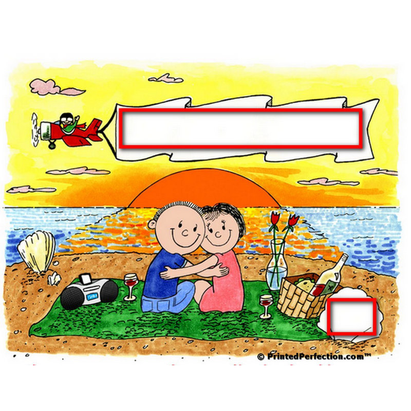 Porte-clés personnalisé Lovers on the Beach