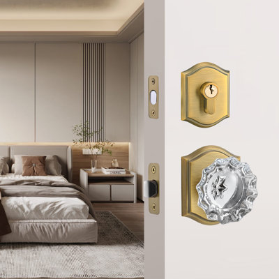 Deadbolt and Passage Door Knobs Set