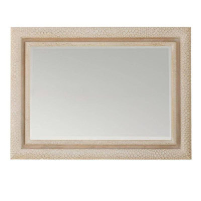 Indo Rectangle Solid Wood Beveled Mirror