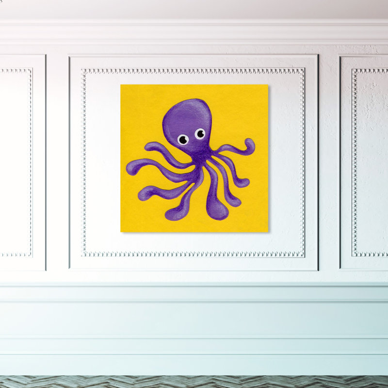 Art sur toile octopus Farris, H 43 po x l 43 po x P 1,5 po