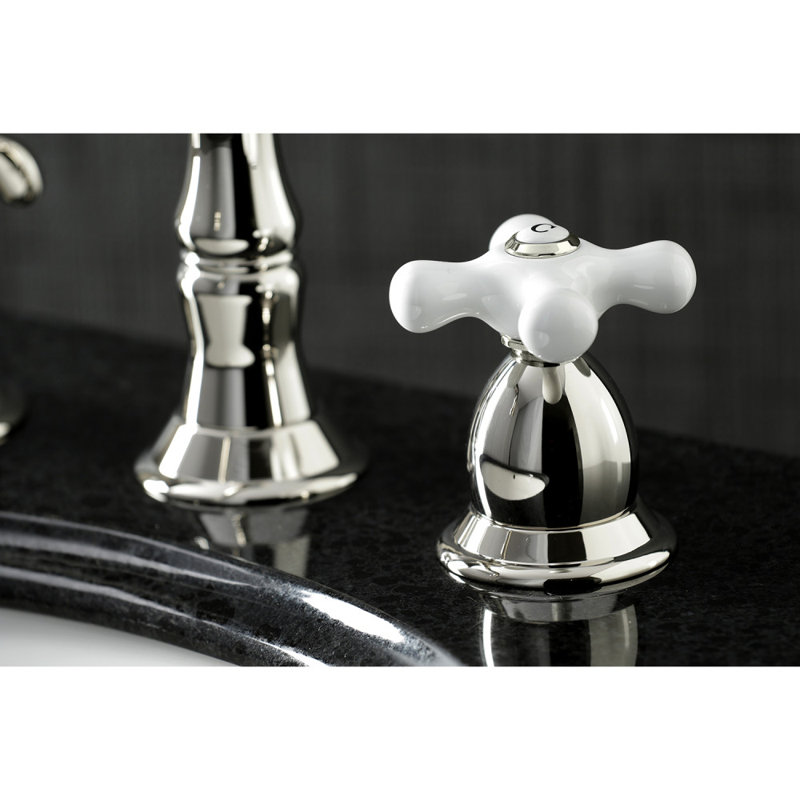 Robinet de salle de bain espacé Kingston, Nickel poli