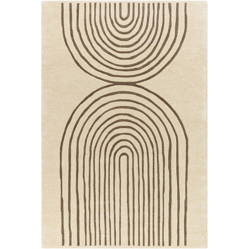 Wool Geometric Indoor Rug, Rectangle 2' x 3'