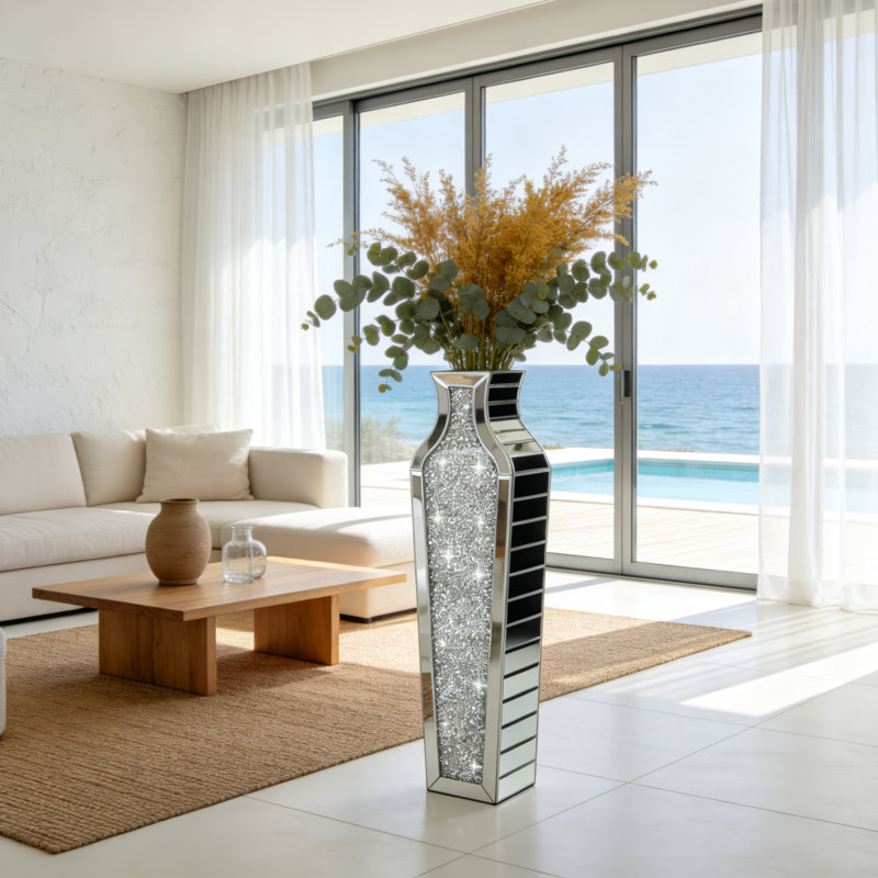 Vase de plancher en cristal