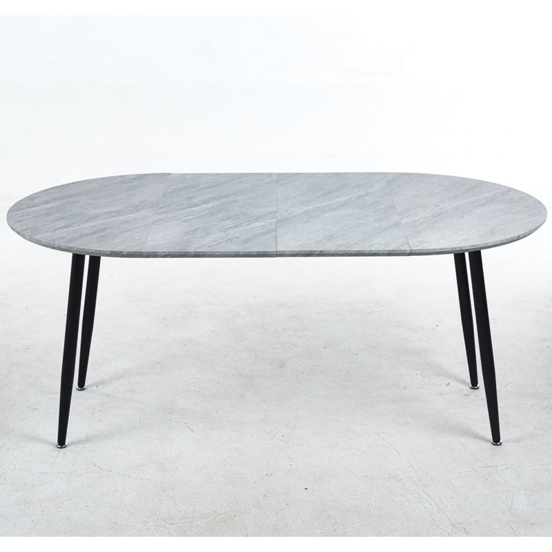Table extensible grise avec pieds en métal pour de multiples espaces de bureau et de salle à manger - 39,45 po de largeur, 29,82 po de hauteur, 90,98 lb de conception spéciale, travail en hauteur, bien pensé