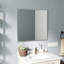 Miroir de salle de bain en aluminium argenté - 32 pouces, réflexion optimale et installation sans effort-130829884