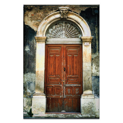 Doors Of Italy - Incatenato by Joe Vittorio - Wrapped Canvas Print
