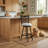 Swivel Bar Stools Set of 2, Counter Height Bar Stools with Cross Back, Upholstered Seat and 2 Height Options - Beige-1434381415-1434381418