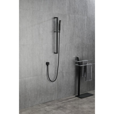 28-inch Slide Bar Handheld Shower With Hose And Matte Black Finish For Durability Stainless Steel Adjustable Various Spray Modes