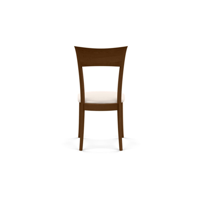 Ingrid Upholstered Dining Chair, Saddle Cherry, White Leather