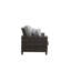 Canapé de patio en osier et en tissu Carlisa avec 2 coussins décoratifs, gris