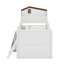 Lit plateforme simple pour enfant avec tête de lit et échelle garde-corps, lit Montessori, base de lit en bois avec 4 tiroirs-223154831