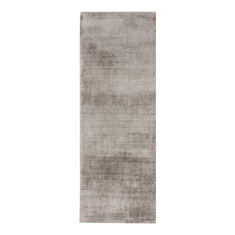 Silk Area Rug in Sand, Runner 2'6" x 12'