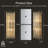 2 - Light 25" Modern Rectangular Ribbed Glass Wall Sconces For Living Room-395776396