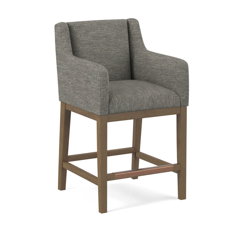 Upholstered Stool, 61630-74, Weathered Gray