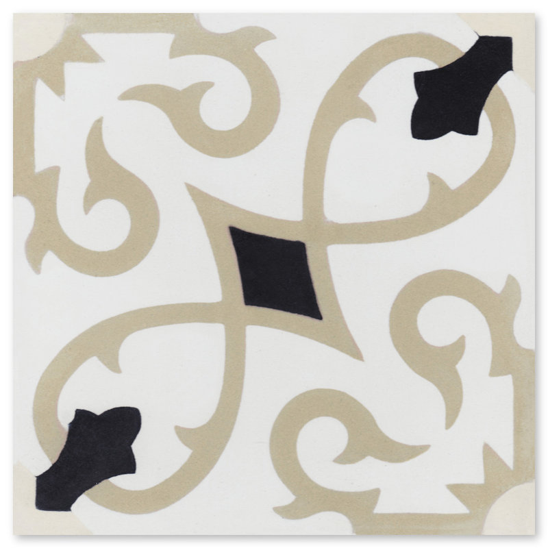 Charlotte Primero 8" x 8" Patterned Cement Wall & Floor Tile