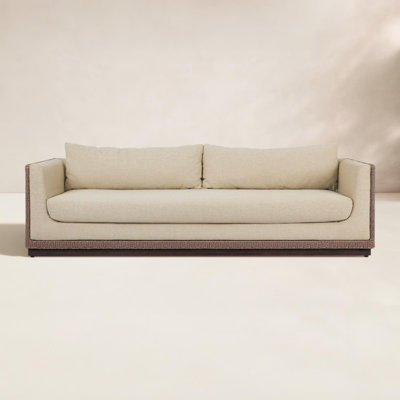 Madeleine Cabot Outdoor Sofa-96''-Alessi Buff