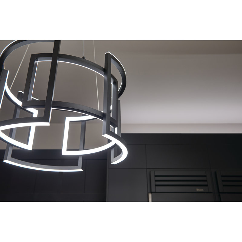 3 - Light LED Chandelier, 14.75" H x 23.5" W x 23.5" D