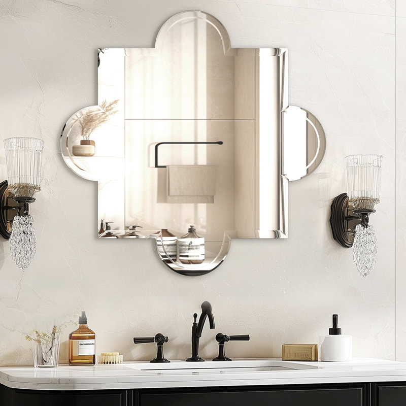 Miroir mural sans cadre en verre, H 31,5 po x l 31,5 po