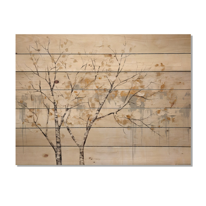 Harmonisation des arbres beiges, panneau mural en bois sur bois de pin naturel, H 30 po x l 40 po