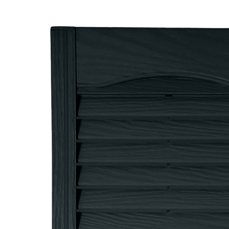 Volet à persiennes sur mesure avec dessus cathédrale, 45", Bleu lunaire, 10"