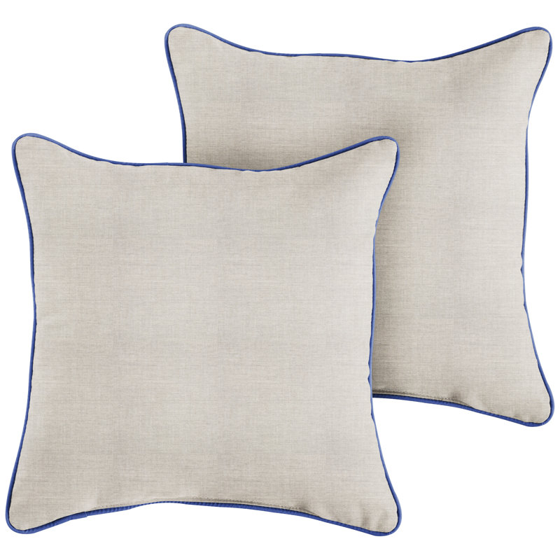Housse et insert de coussin extérieur d'extérieur, 16 po x 1 po, Silver/Blue
