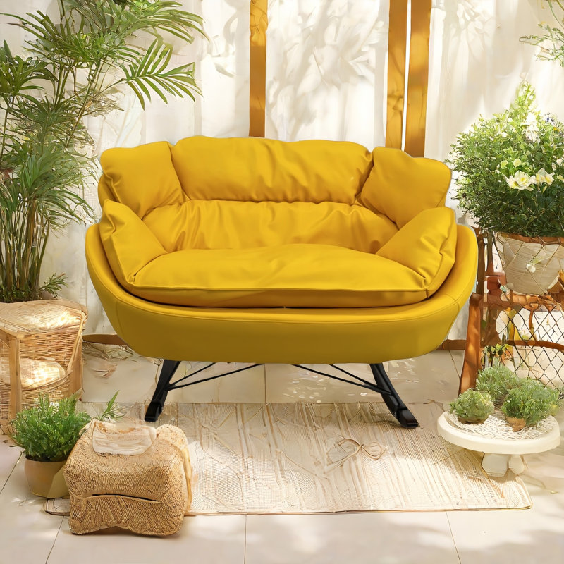 Fauteuil berçant, Jaune citron