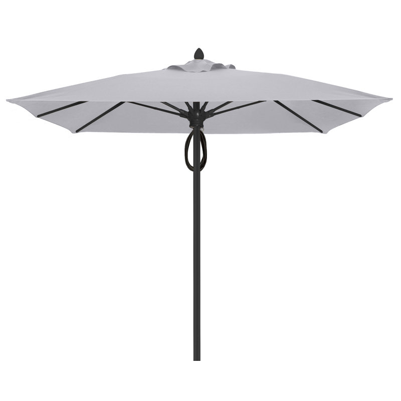 Parasol de marché carré 7,5 pi Prestige, Noir, Sunbrella® gris anthracite