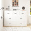 Commode convertible en grand lit - rangement à 2 tiroirs, blanc, conception peu encombrante