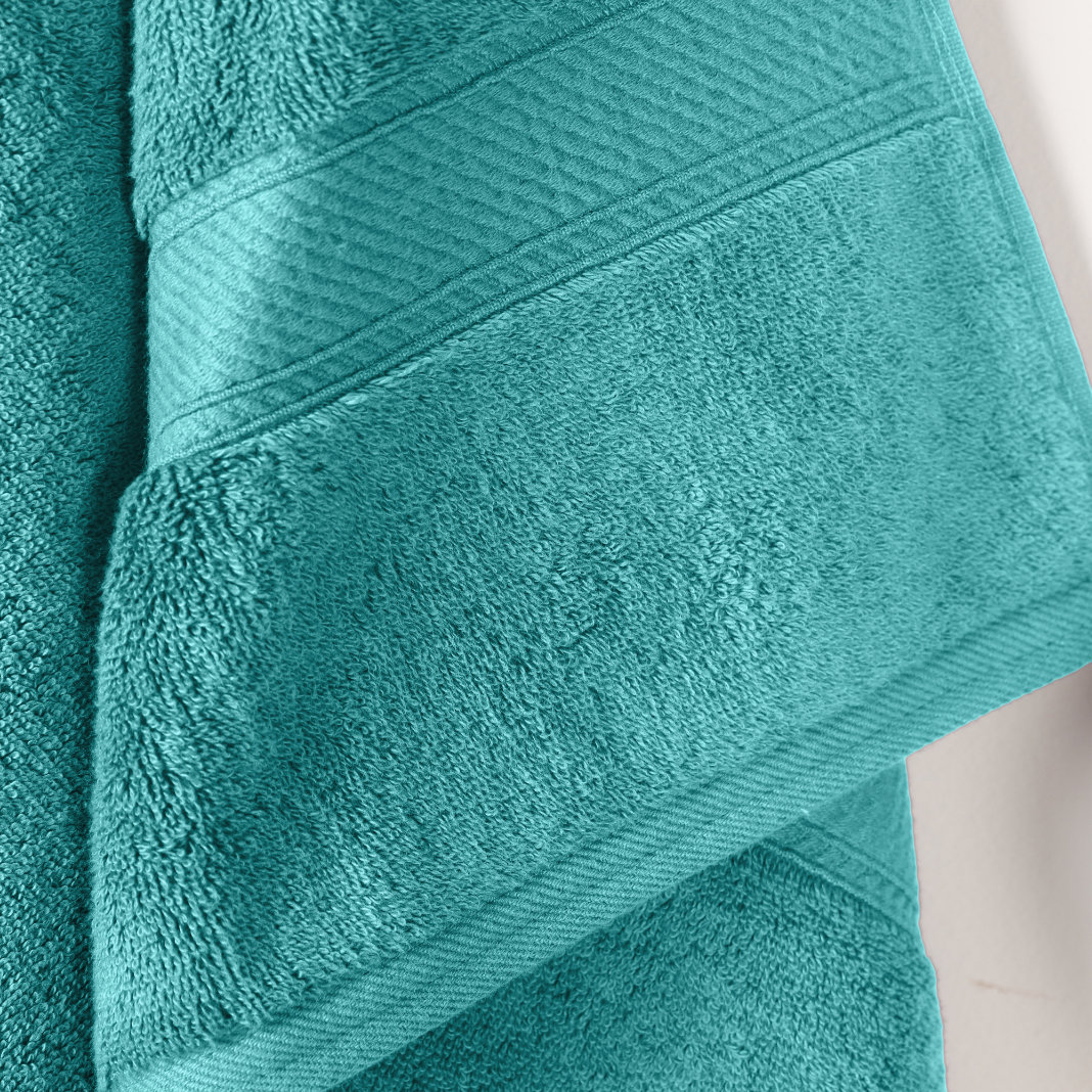 2-Piece Egyptian Cotton Bath Towel Set, Turquoise