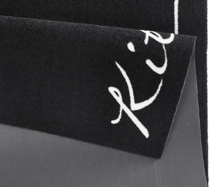 Kitchen runner - Kitchen runner non-slip short pile kitchen rug washable for Kitchen - Black